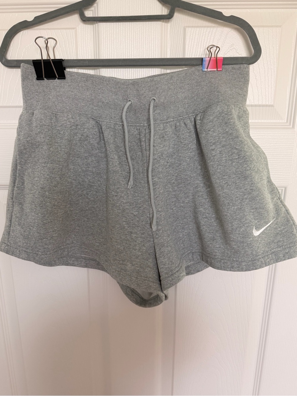 Nike Women's Light Gray Athletic Drawstring Shorts